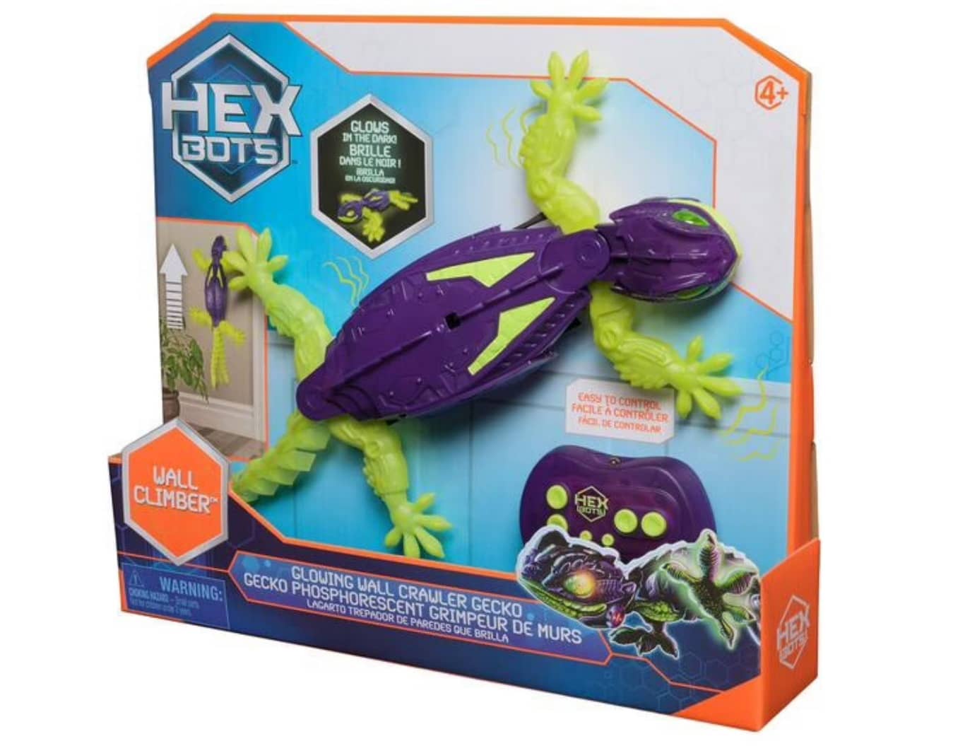 Gecko Phosphorescent Radiocommandé Hex Bots