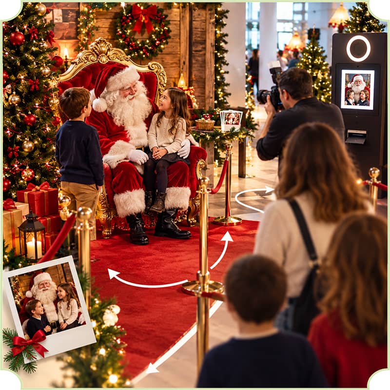 Le stand photo avec le Père Noël