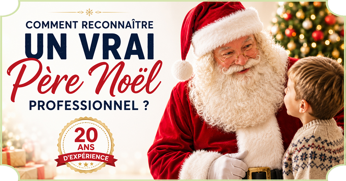 Le Père Noël bienveillant avec un garconnet