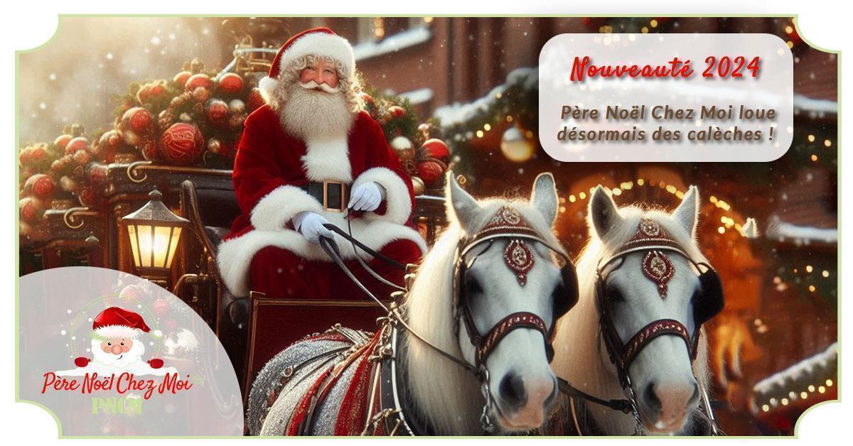 Le Père Noël dans le rôle de cocher